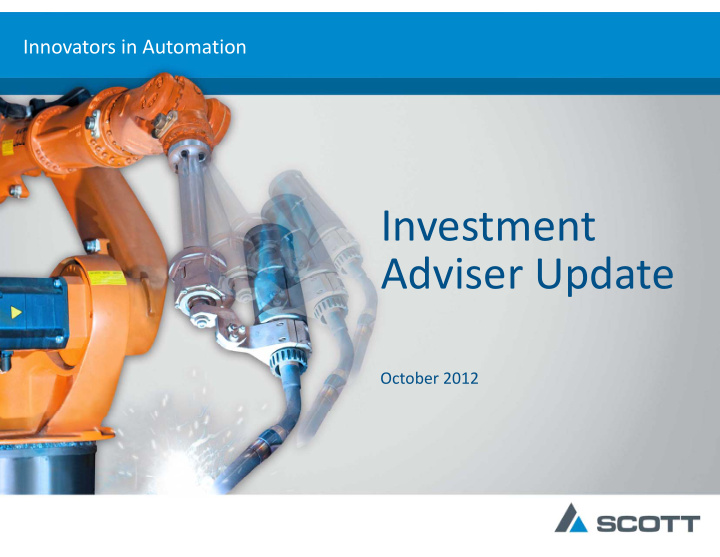 investment adviser update adviser update