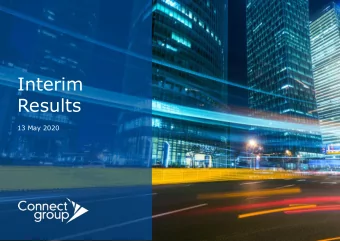 Results  13 May 2020  Jon Bunting  Chief Executive Officer  Headlines H1 Summary H1 performance