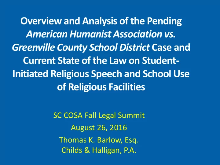 overview and analysis of the pending american humanist
