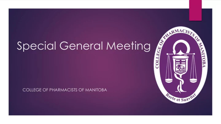 special general meeting