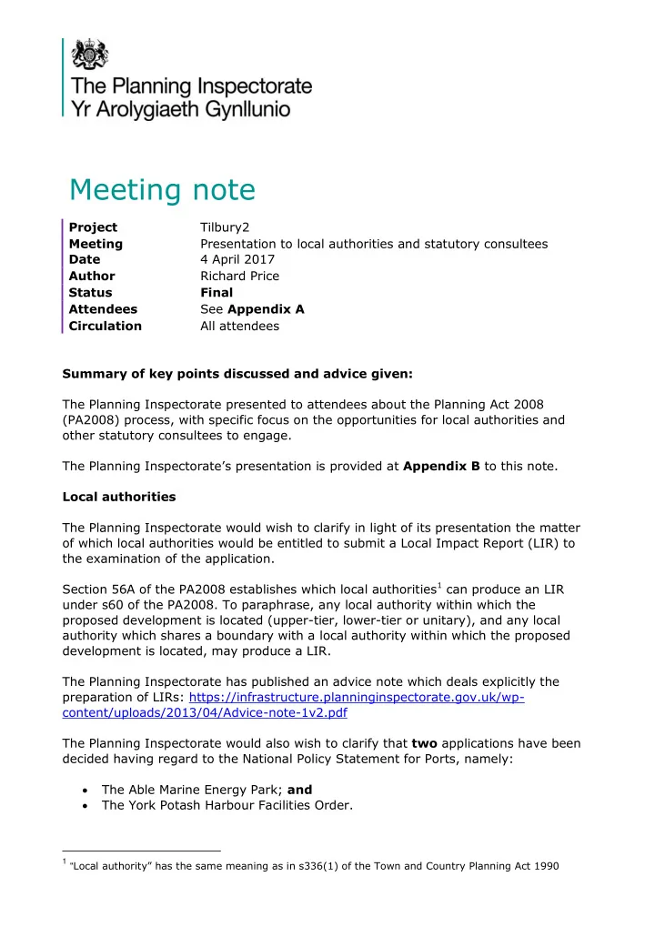 meeting note