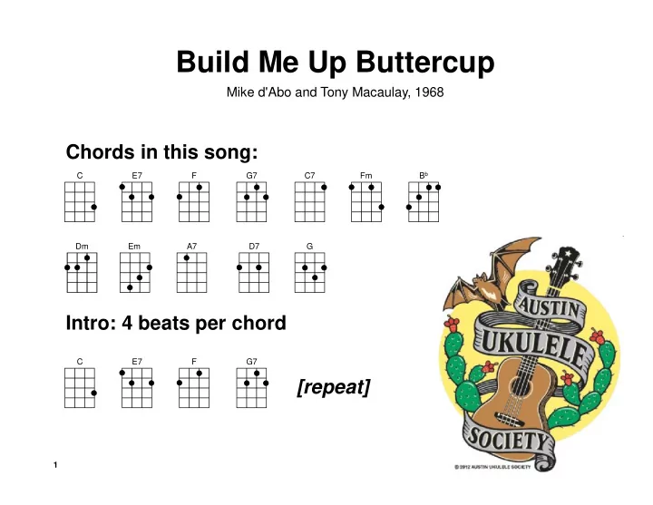 build me up buttercup