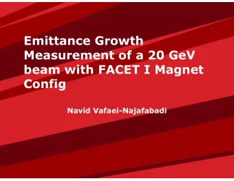 Emittance Growth  Measurement of a 20 GeV  beam with FACET I Magnet  Config  Navid