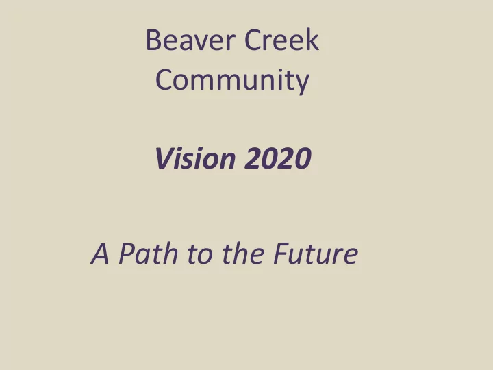 beaver creek