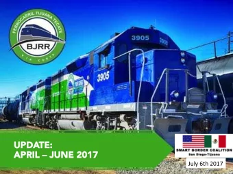 UPDA  UPDATE:  TE:  APRIL  APRIL  JUNE 2017  JUNE 2017  July 6th 2017  FIRST TIME ANALYZING RAIL