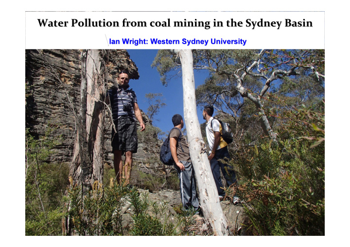 ian wright western sydney university x coal mine