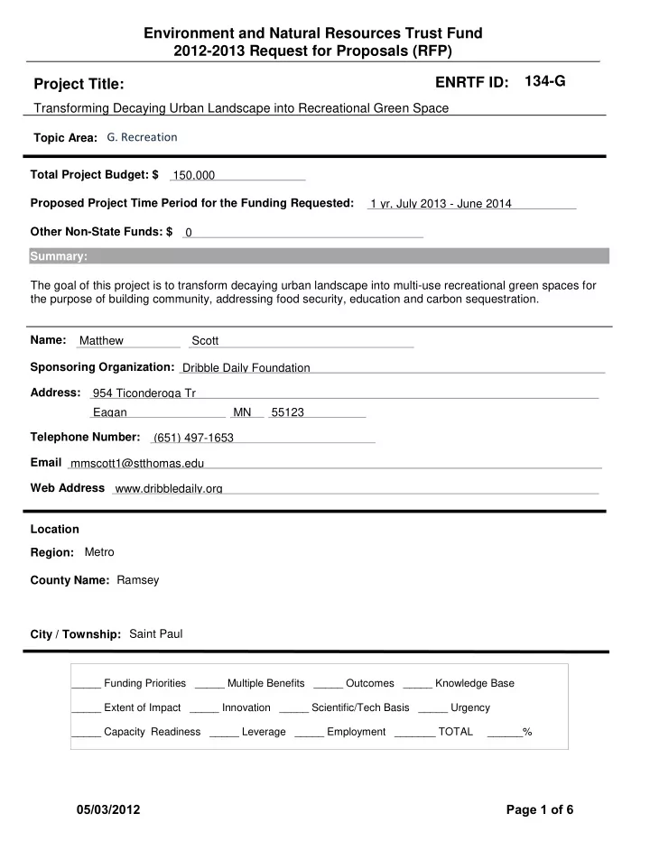 environment and natural resources trust fund 2012 2013
