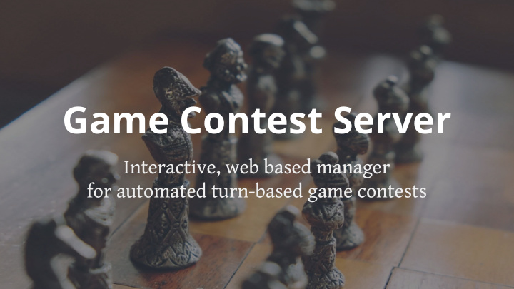 game contest server