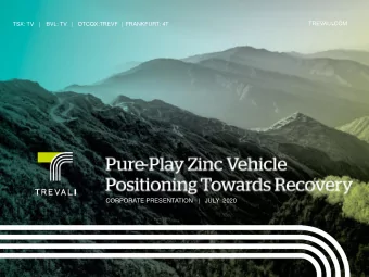 2  MANAGEMENT TEAM    Joined Trevali in April 2019  RICUS GRIMBEEK    30+ years of experience