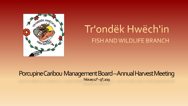 porcupine caribou management board annual harvest meeting