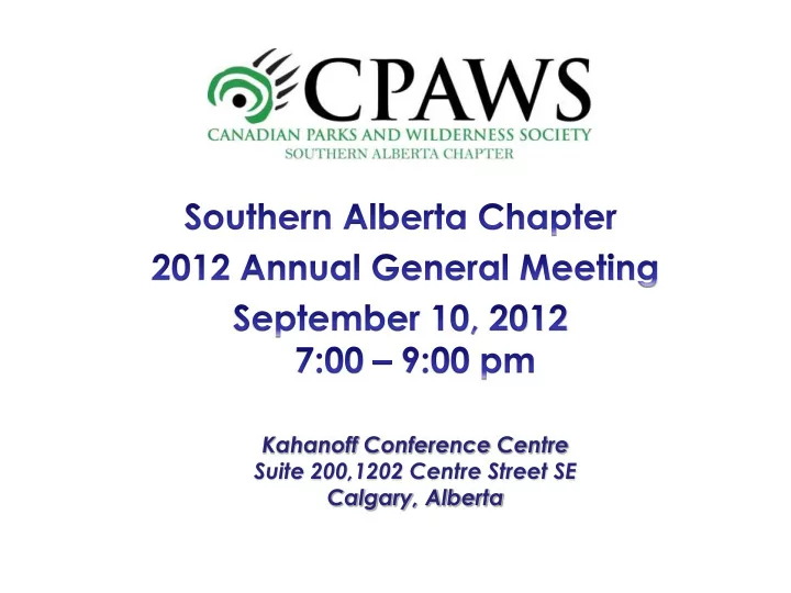 kahanoff conference centre suite 200 1202 centre street