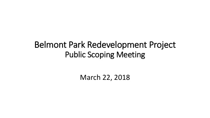 belmont park redevelopment project