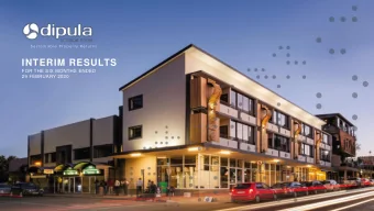 INTERIM RESULTS  FOR THE SIX MONTHS ENDED  29 FEBRUARY 2020  DISCLAIMER Certain statements