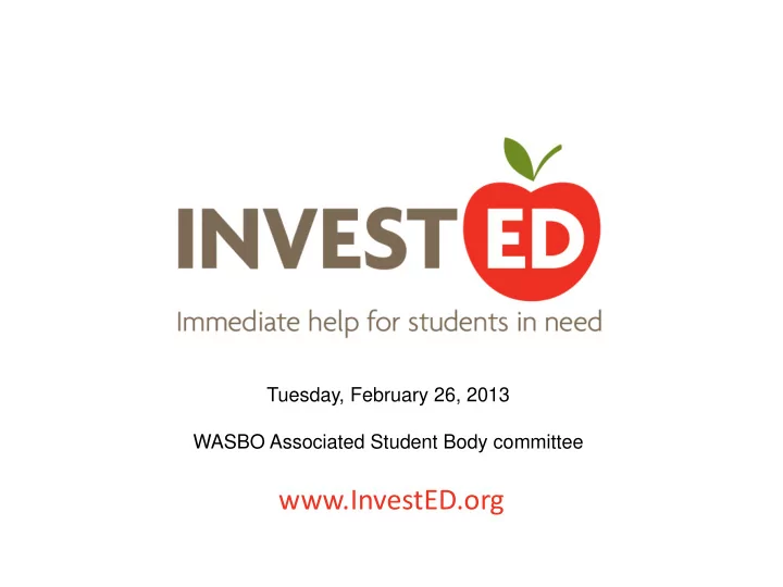 invested org presentation outline