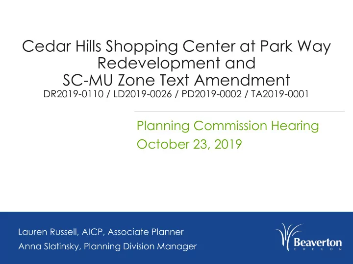 cedar hills shopping center at park way