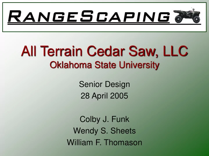 all terrain cedar saw llc