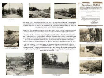 February 14, 1857  City of Galesburg is Incorporated by the State of Illinois. By 1867, the