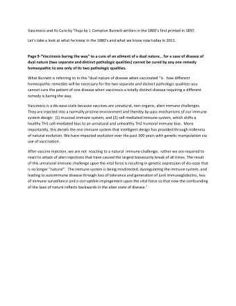 Vaccinosis and Its Cure by Thuja by J. Compton Burnett written in the 1800s first printed in