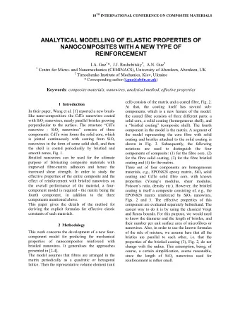 ANALYTICAL MODELLING OF ELASTIC PROPERTIES OF  NANOCOMPOSITES WITH A NEW TYPE OF  REINFORCEMENT