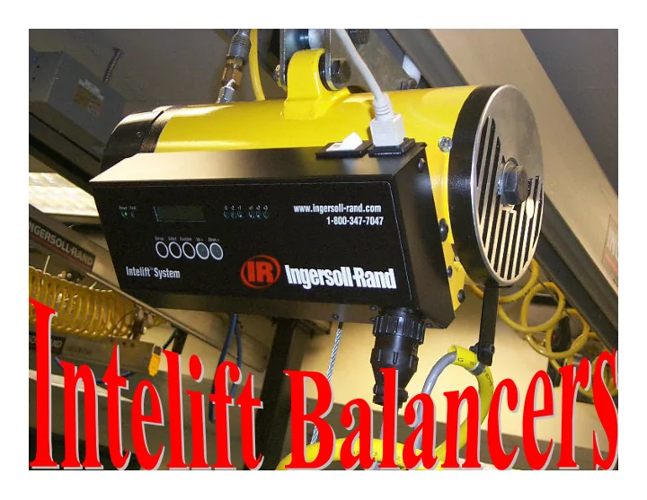 overview balancer alancer o operation peration b intelift