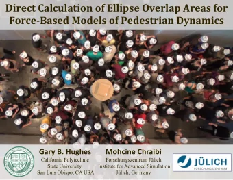 Direct Calculation of Ellipse Overlap Areas for  Force-Based Models of Pedestrian Dynamics  Gary B.
