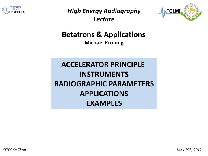 betatrons applications