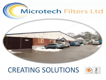 CREATING SOLUTIONS Who are we &gt; 30 years experience  &gt;   Manufacturers of standard and