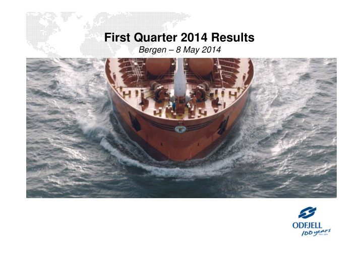 first quarter 2014 results