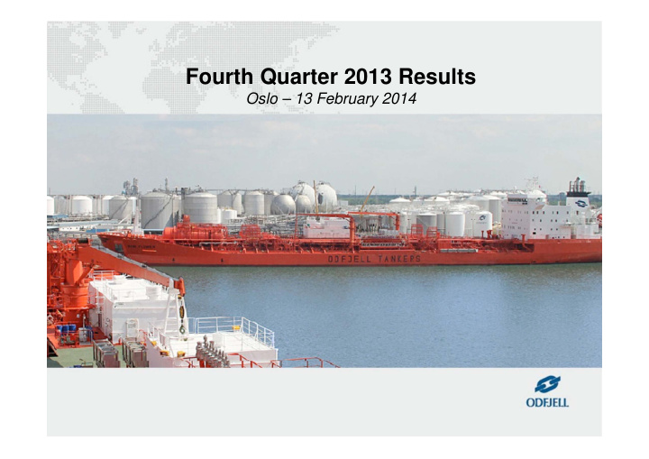fourth quarter 2013 results