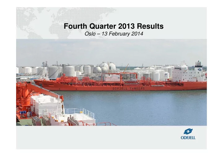 fourth quarter 2013 results