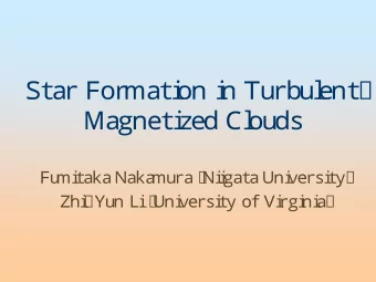 S  t  a  r  F  o  r  m  a  t  i  o  n  i  n  T  u  r  b  u  l  e  n  t  ,  M  a  g  n  e  t  i  z