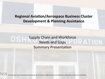 Regional  Avia,on/Aerospace  Business  Cluster    Development  &amp;  Planning