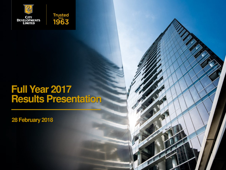 full year 2017 results presentation