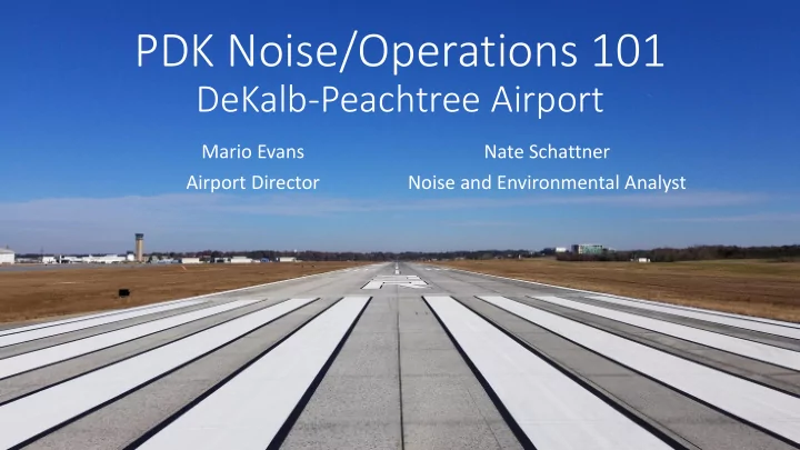 pdk noise operations 101