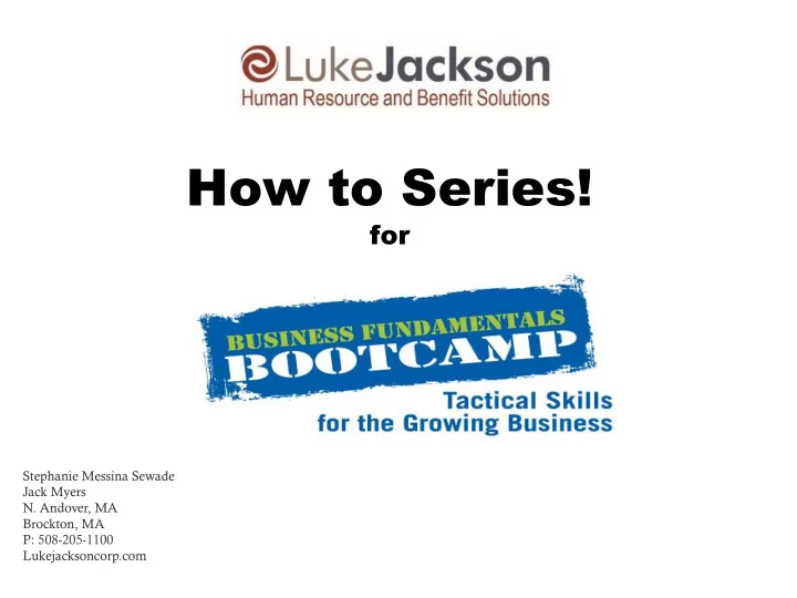 how to series