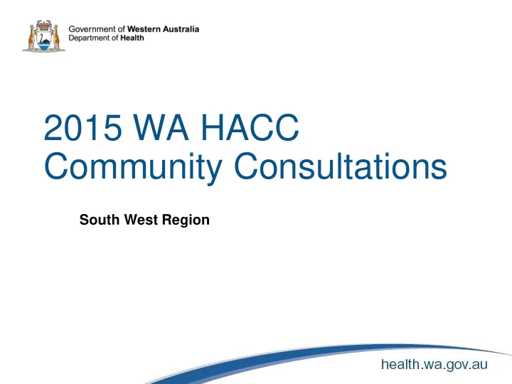 2015 wa hacc
