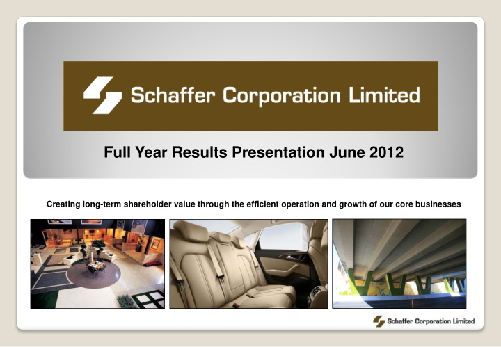 full year results presentation june 2012