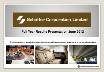 Full Year Results Presentation June 2012  Creating long-term shareholder value through the