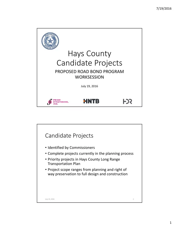 hays county candidate projects