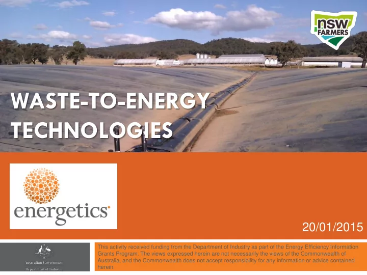 waste to energy
