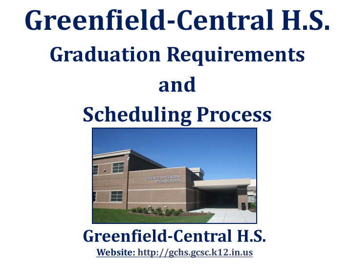 greenfield central h s