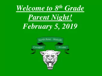 Parent Night!  February 5, 2019  High School Staff  Principal - Brian Read  Assistant
