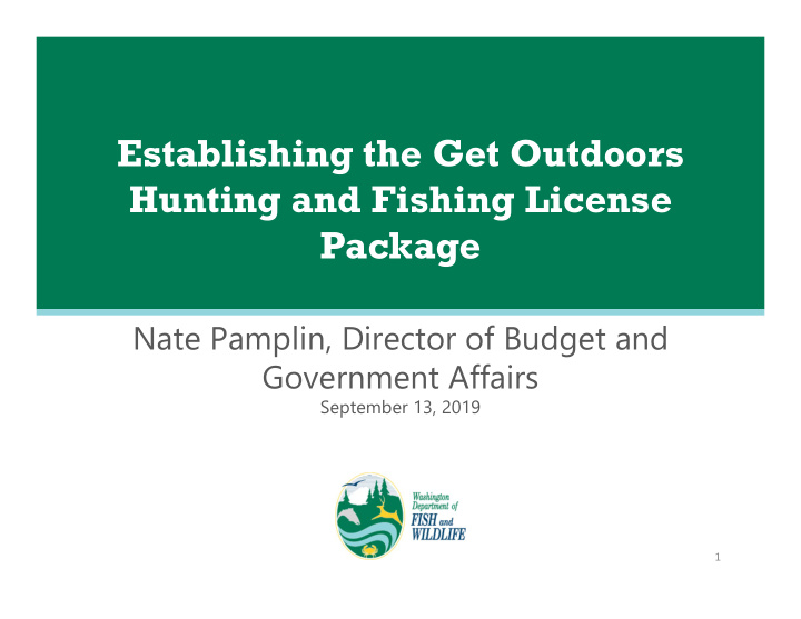 establishing the get outdoors hunting and fishing license