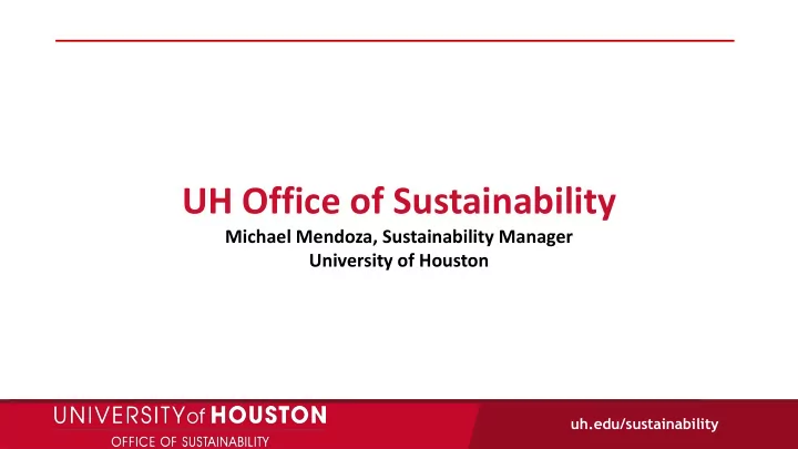 uh office of sustainability