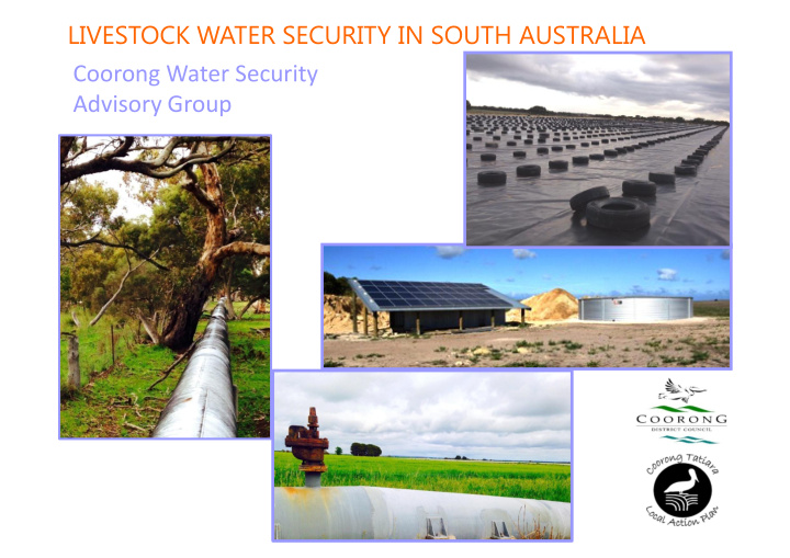 advisory group coorong water security advisory group