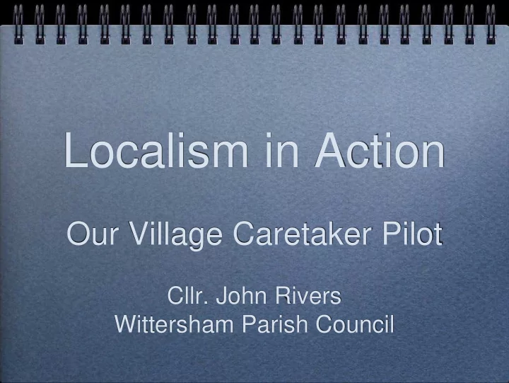 localism in action