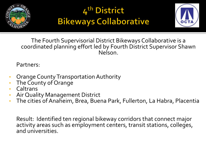 the fourth supervisorial district bikeways collaborative