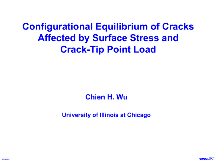 configurational equilibrium of cracks affected by surface
