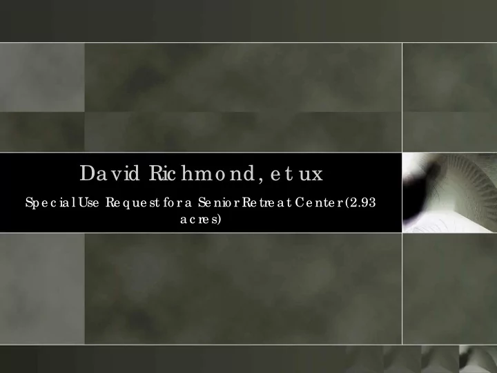 da vid ric hmo nd e t ux
