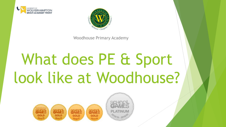 what does pe sport look like at woodhouse our aims